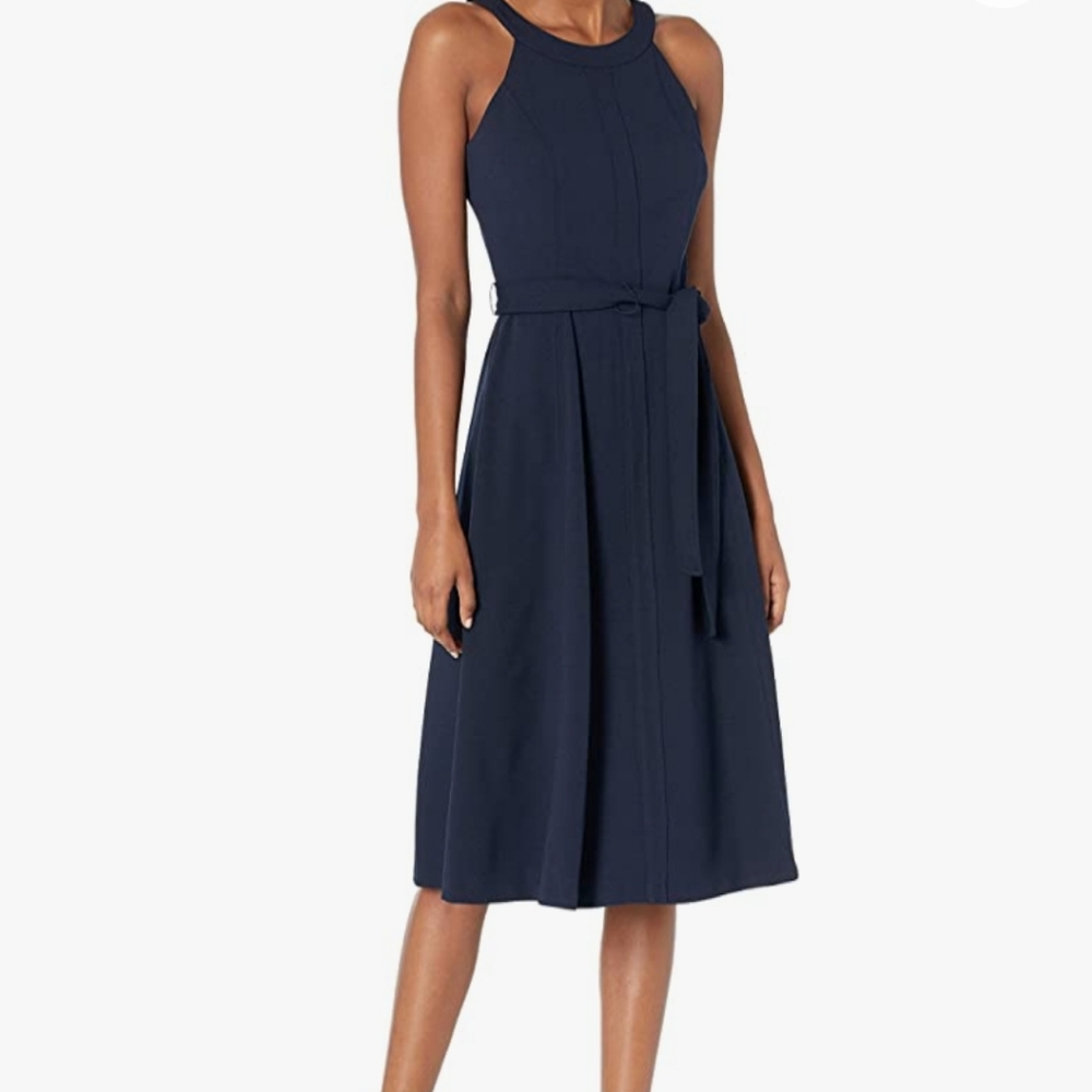 Tommy Hilfiger Navy Sleeveless Fit and Flare 8